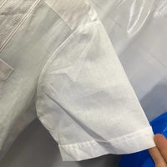 Oscar de La Renta Vintage Men's Shirt Short Sleeve Button Down  XL - Panama- - Picture 8 of 9